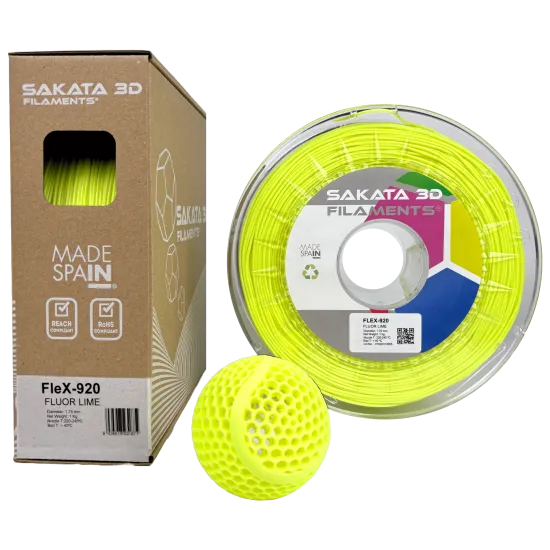 Filamento flexible Sakata 3D FleX-920 89A - 1,75 mm, 450 g o 1 kg
