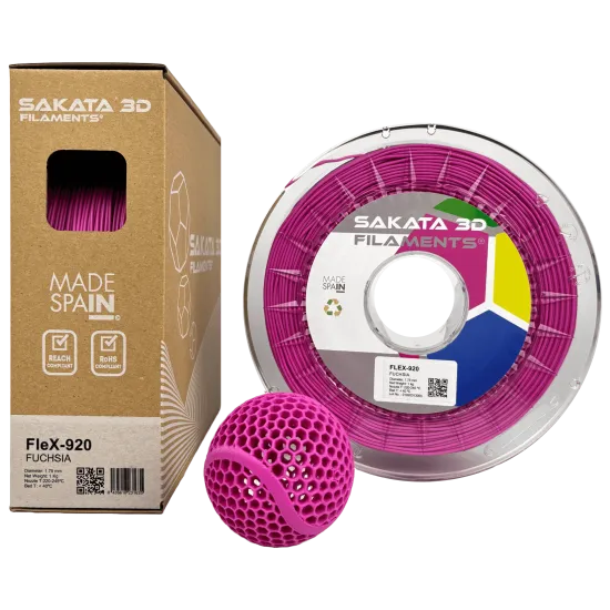 Filamento flexible Sakata 3D FleX-920 89A - 1,75 mm, 450 g o 1 kg