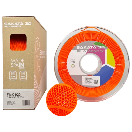 Filamento flexible Sakata 3D FleX-920 89A - 1,75 mm, 450 g o 1 kg