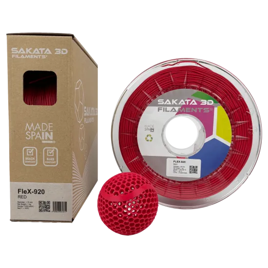 Filamento flexible Sakata 3D FleX-920 89A - 1,75 mm, 450 g o 1 kg