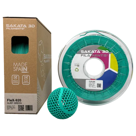 Filamento flexible Sakata 3D FleX-920 89A - 1,75 mm, 450 g o 1 kg