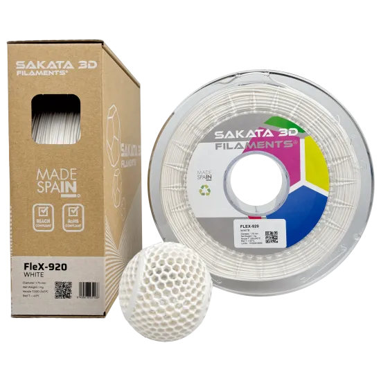 Filamento flexible Sakata 3D FleX-920 89A - 1,75 mm, 450 g o 1 kg