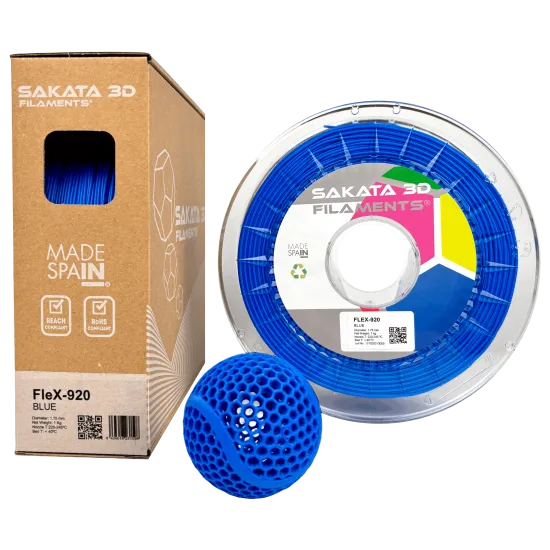 Filamento flexible Sakata 3D FleX-920 89A - 1,75 mm, 450 g o 1 kg