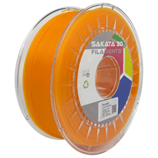 Filamento Sakata 3D PLA 850 GLASS translúcido Ingeo 3D850 — 1,75 mm, 1 kg