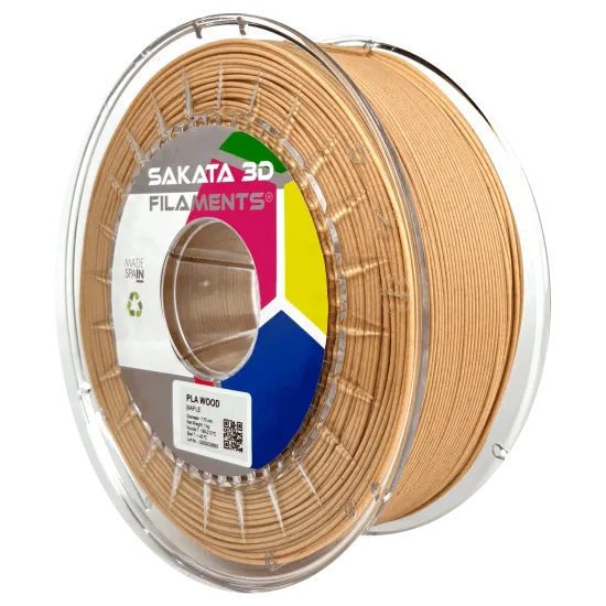 Filamento Sakata 3D PLA Texture Wood 1,75 mm con fibras de madera - 450 g / 1 kg
