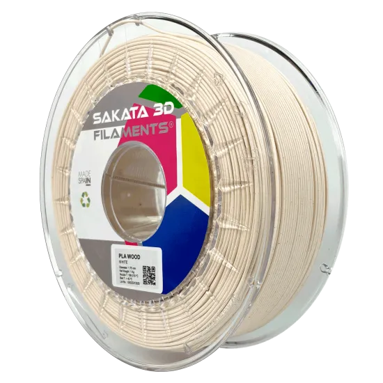 Filamento Sakata 3D PLA Texture Wood 1,75 mm con fibras de madera - 450 g / 1 kg